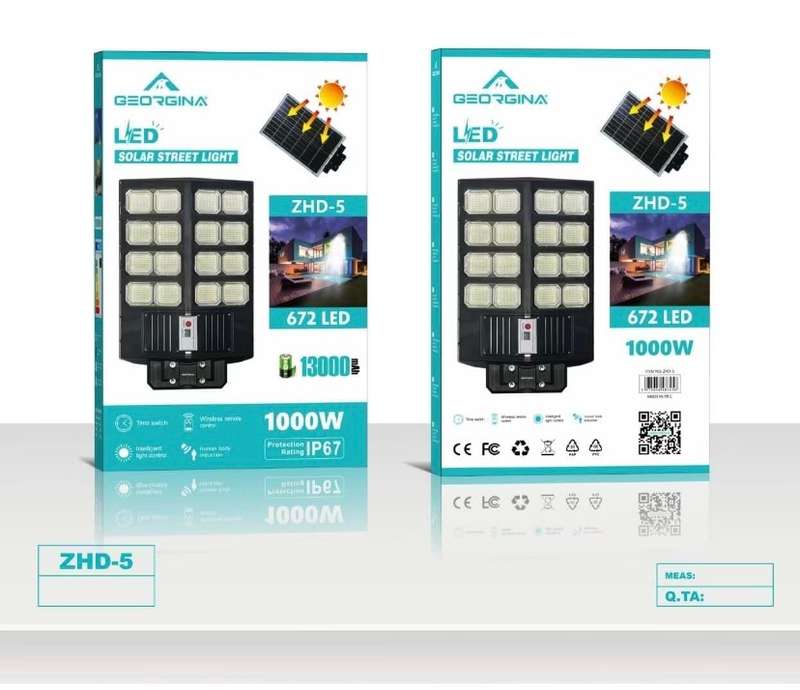 1000W Wireless Solar LED Street Light with Sensor