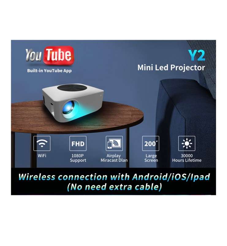 Portable Projector - Connects to your Phone - Full HD - WIFI - Airplay
