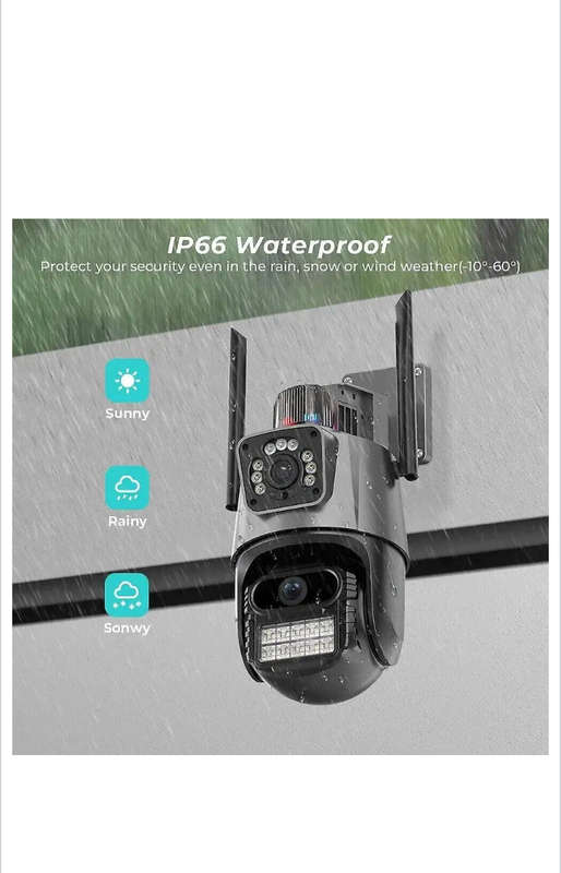 Smart Wireless Wifi Cctv Camera Dual Lens Indoor & Outdoor Security Camera