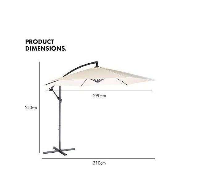Outdoor Cantilever Banana Umbrella - 300cm