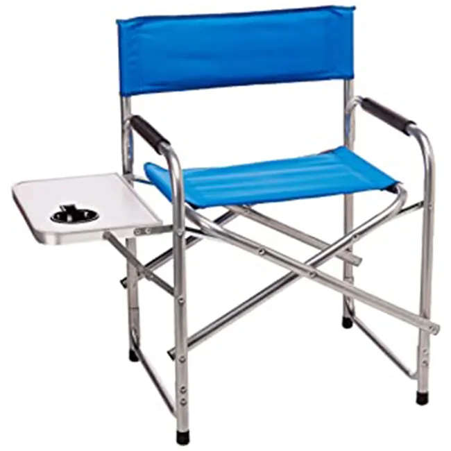 Aluminium Folding Director's Chair with Side Table