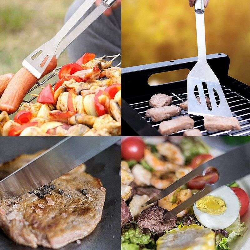 20PCS Stainless Steel BBQ Tools Set Camping Outdoor Cooking Tools