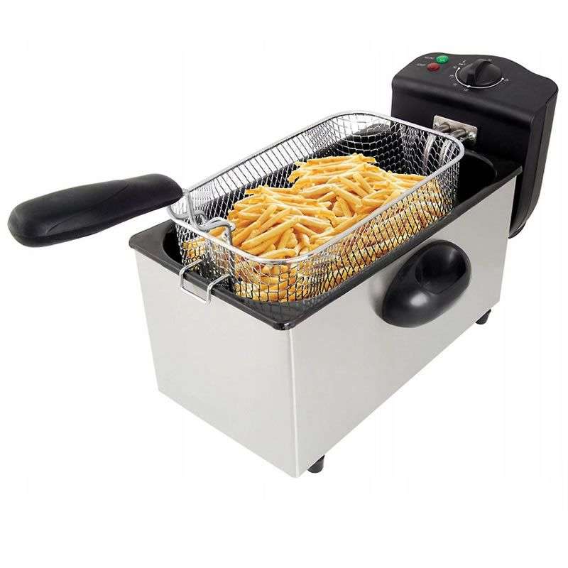 3L Stainless Steel 2000W Temperature Control Deep Fryer