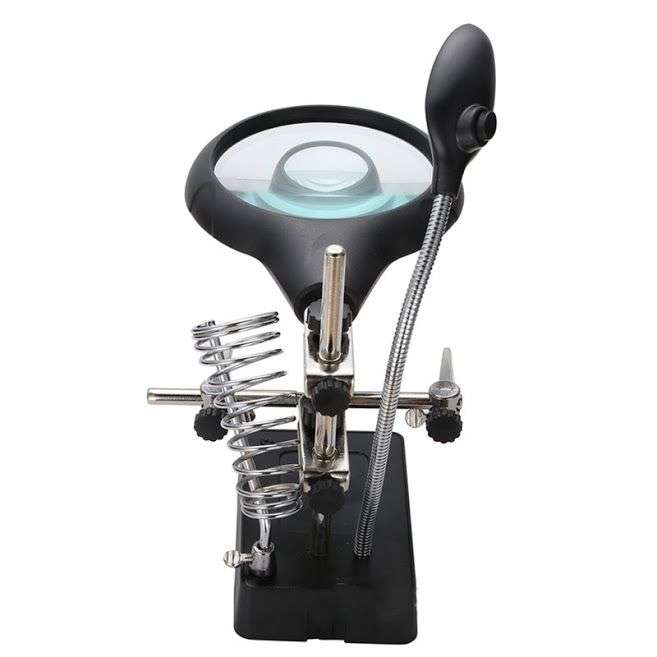 5 LED Auxiliary Clip Magnifier AC/DC Interchangeable