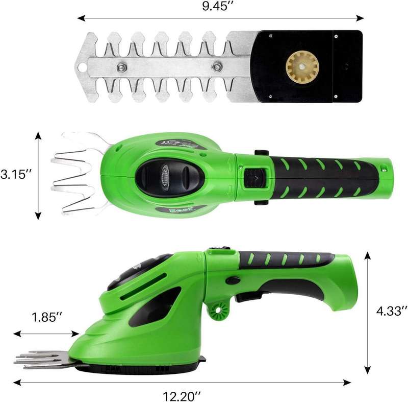 2 in 1 Cordless Grass Shears, Hedge Trimmer, Electric Pruning Shears