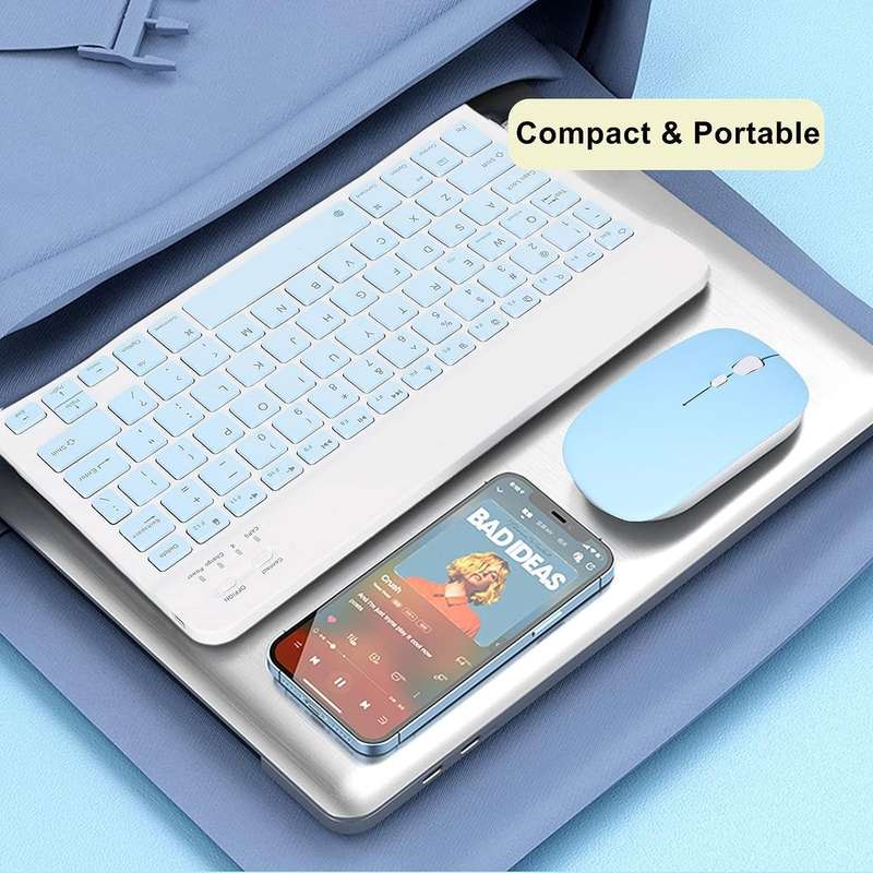 Rechargeable Ultra Slim Wireless Bluetooth Keyboard And Mouse Set