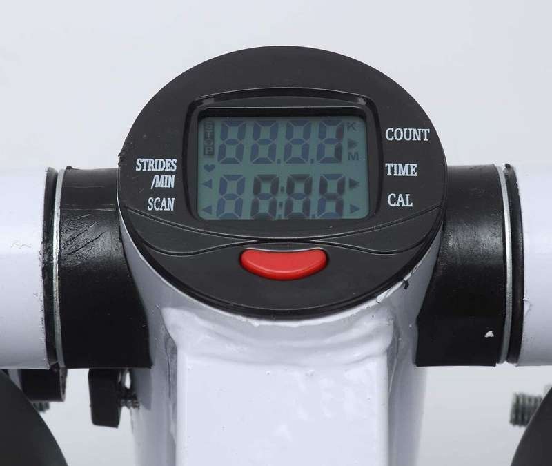 Fitness Exercise Stepper Bike with Resistance Bands-White & Black