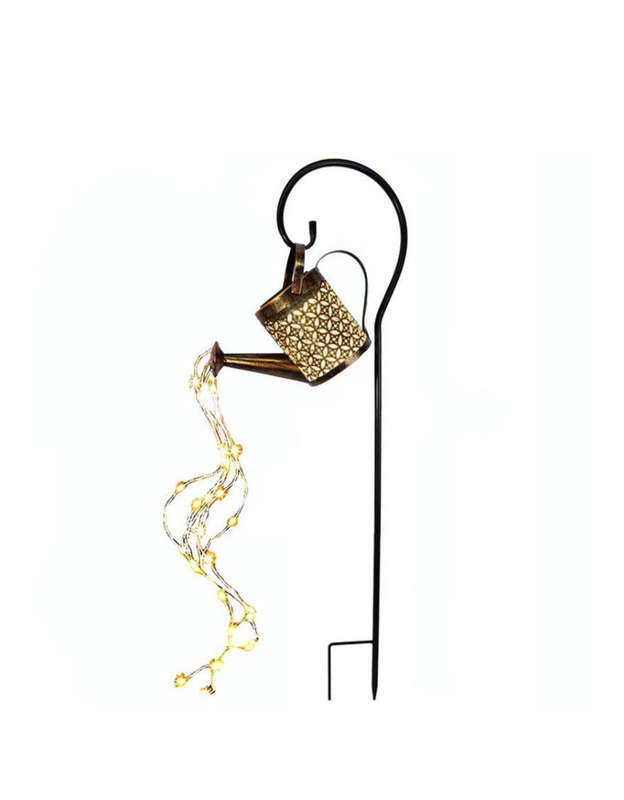 Outdoor Solar Iron Watering Can String Light Garden Light Garden Decoration