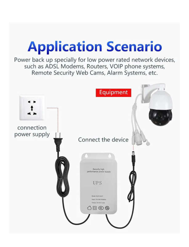 Outdoor Mini UPS Power Bank 12V With Lithium Battery For Router WIFI Camera
