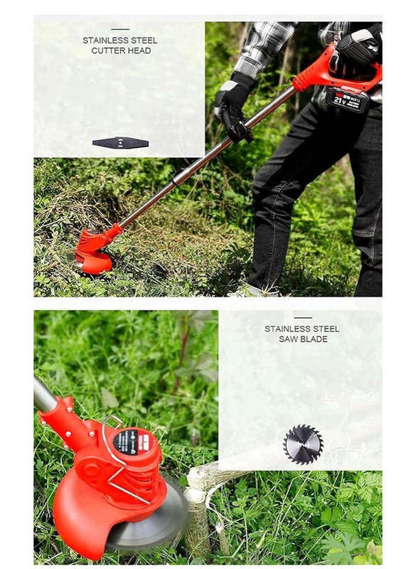 300W 12V Adjustable Handheld Cordless Lawn Grass Weed Trimmer
