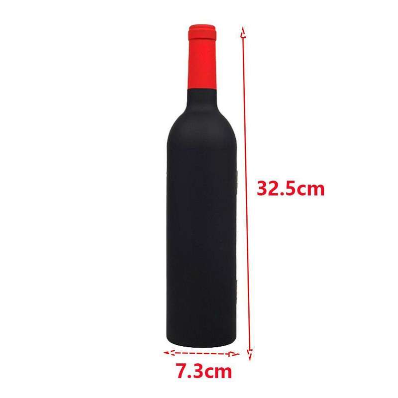 Wine Bottle Shaped Corkscrew & Accessory Gift Set - 5 Piece
