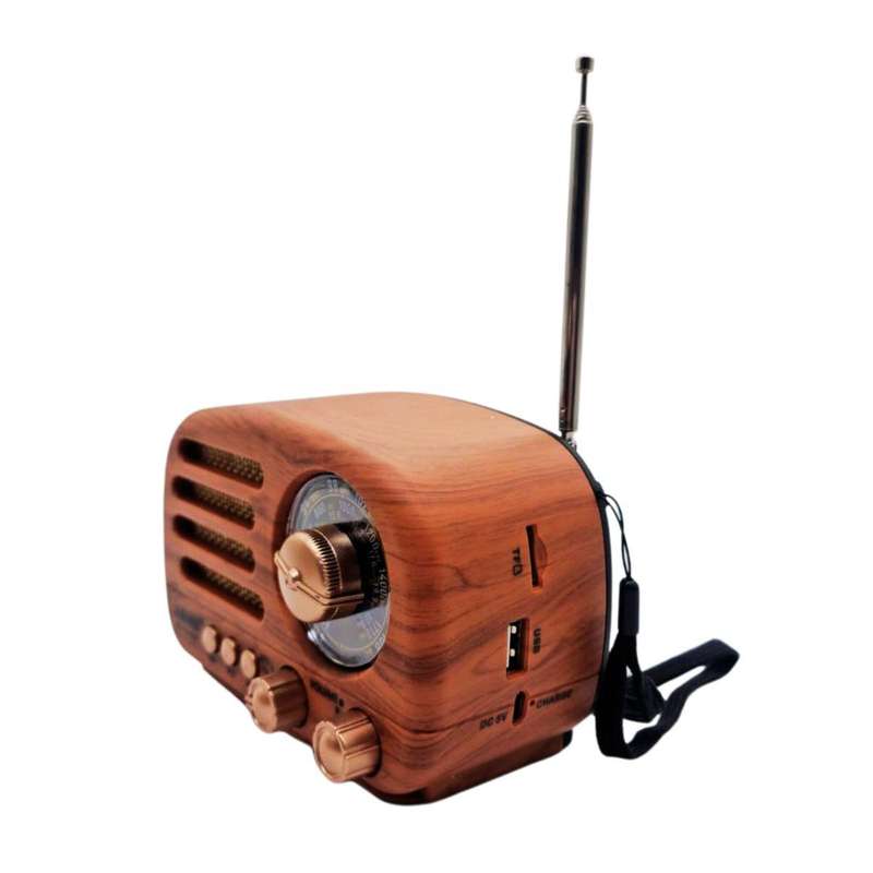 VinTage Style Rechargeable BT, Usb, TF, 3 Band Multi-Function Radio NS-8100