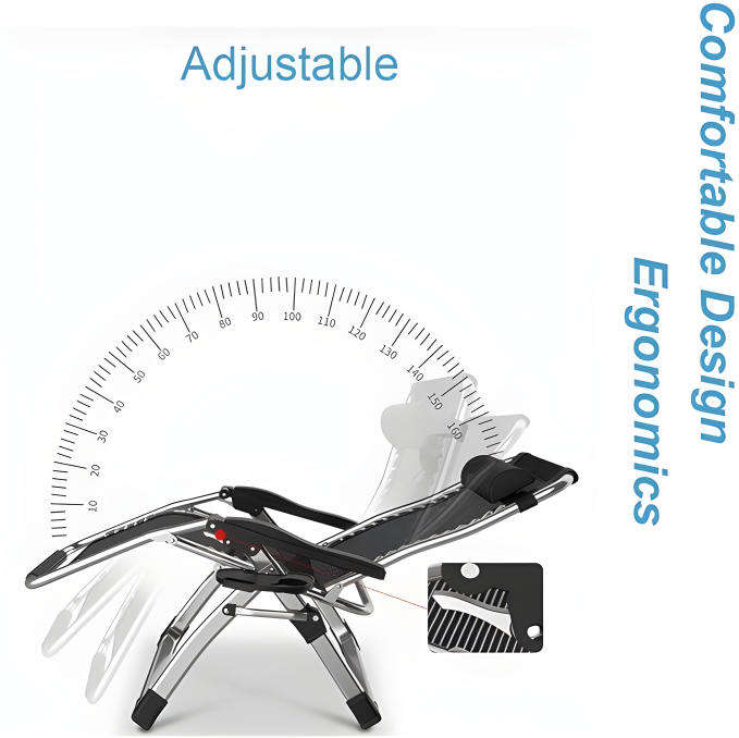 Foldable Sun Lounger Outdoor Garden Lounge Chair Nap Chair Outdoor Chair