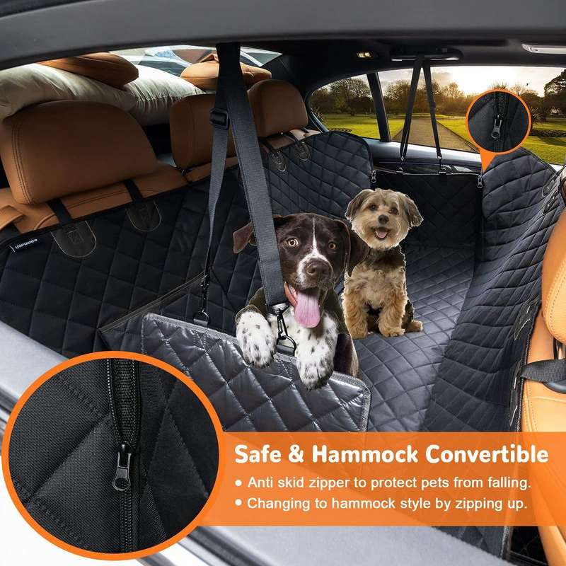 Dog Car Seat Cover Dog Hammock For Car Back Seats With Side Protection