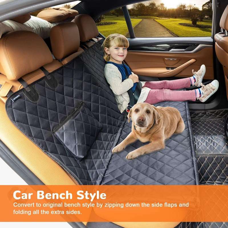 Dog Car Seat Cover Dog Hammock For Car Back Seats With Side Protection