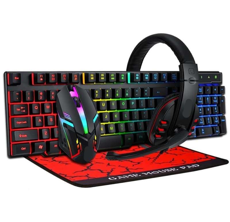 Gaming Combo 4 IN 1 (Keyboard,Mouse,Headset & Mouse Pad)