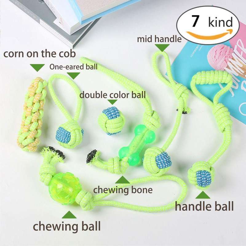 7 Pack Dog Rope Toy Dog Chewing Molars Chewing Rope Toy