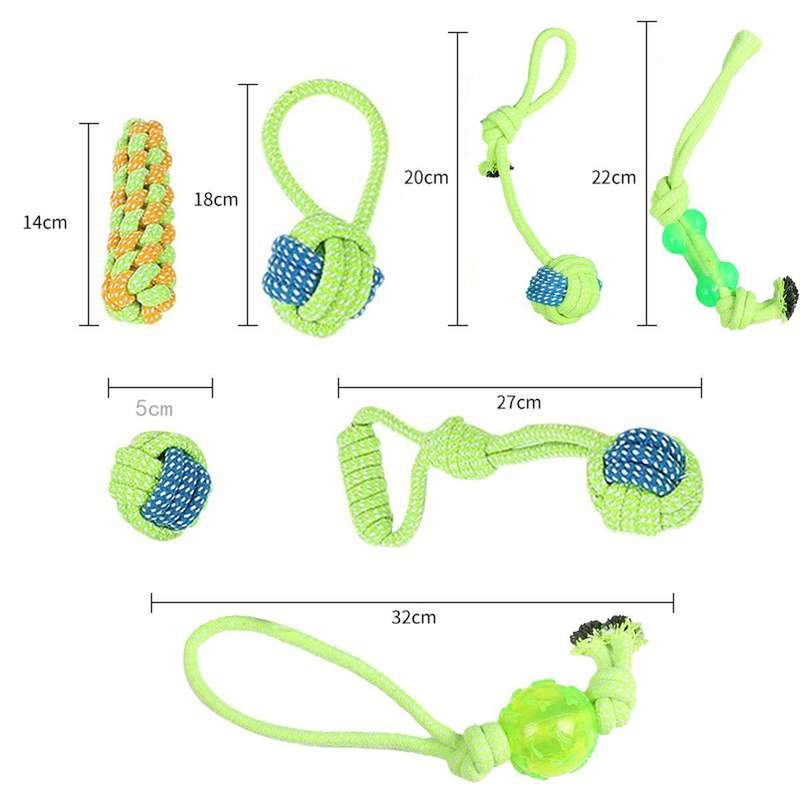 7 Pack Dog Rope Toy Dog Chewing Molars Chewing Rope Toy