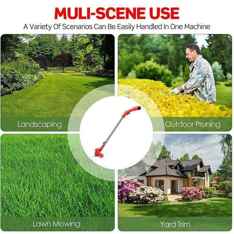 12V Cordless Grass Brush Cutter With 3 Blades Types - 450W