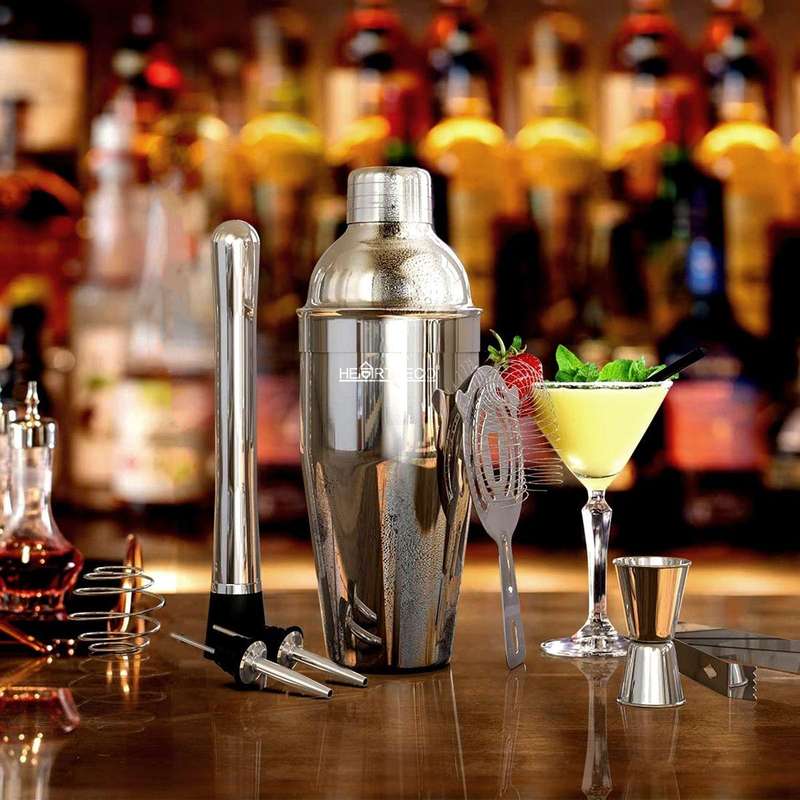 Heartdeco Stainless Steel Cocktail Shaker Bartender Tool 12 Piece Set