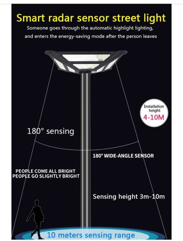1000W Solar Street Lamp With Solar Panel JT-TYDLS-R-1000W