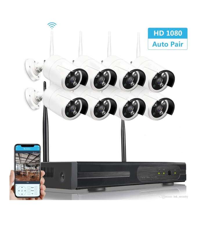 HD 8 Channel 1080P Wireless IP Camera System