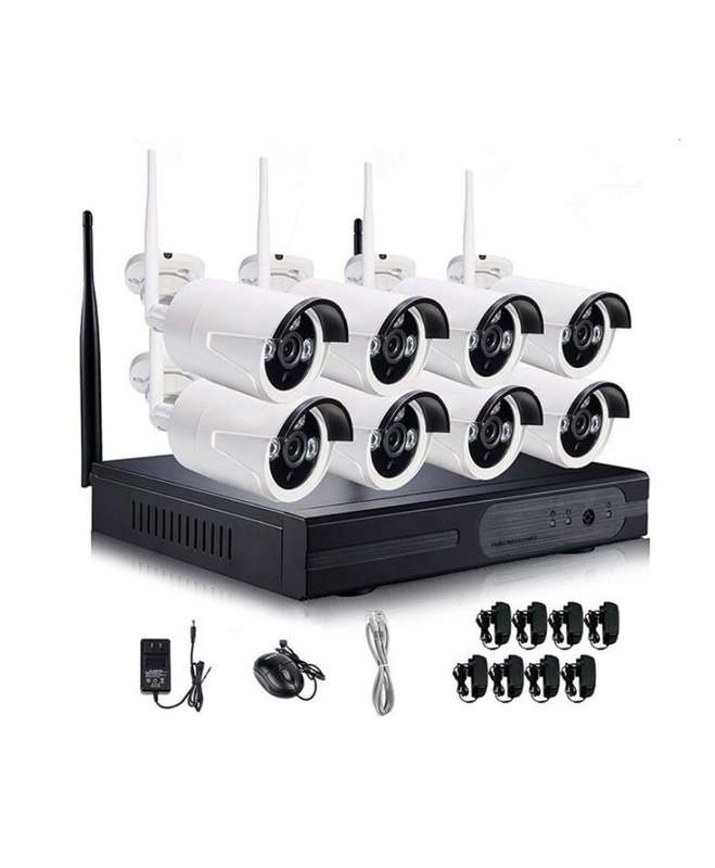 HD 8 Channel 1080P Wireless IP Camera System