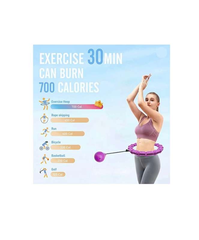 Weighted Hula Hoop for Abdomen Fitness and Waist Toning