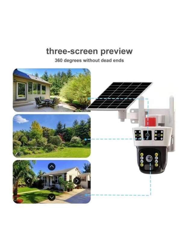 4MP Outdoor Solar Wireless CCTV Security Cameras V380 4G Network Camera