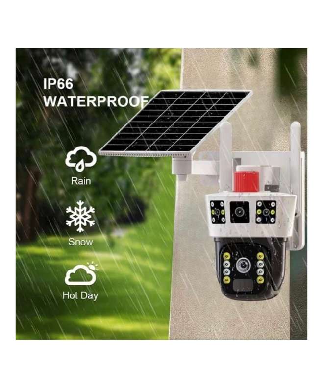 4MP Outdoor Solar Wireless CCTV Security Cameras V380 4G Network Camera