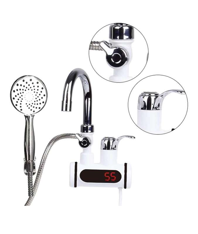 Electric Heated Tap and Shower - Electric Instant - LCD Digital