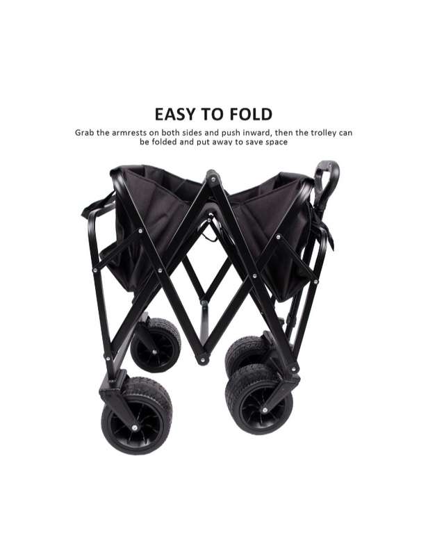 Foldable Compact Outdoor Adventure And Camping Utility Wagon