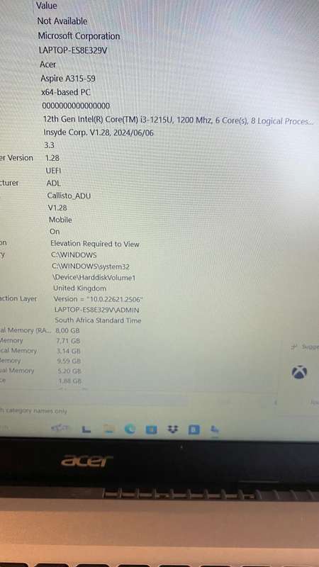Acer Aspire A315-59