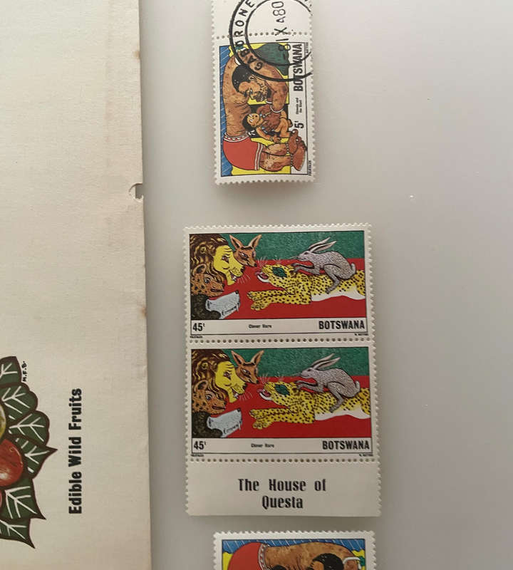 Damaged Botswana First Day Covers Lot (9) + Unused Stamps | 19791983 | Folk Tales, Culture & Histor