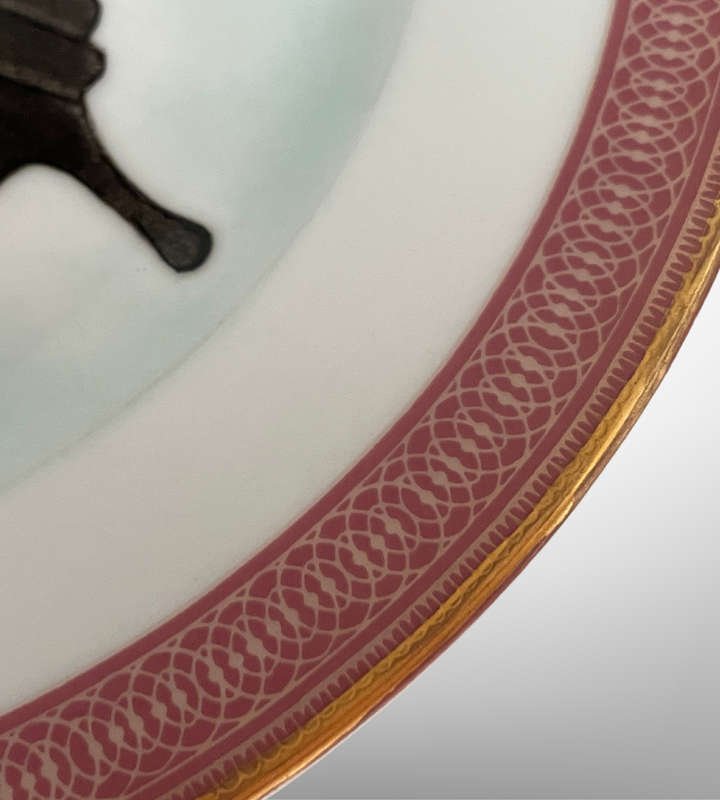 Set of 2 Hand-Painted Butterfly Side Plate Sized Wall Décor Plates by Daphne Karlson (2003)