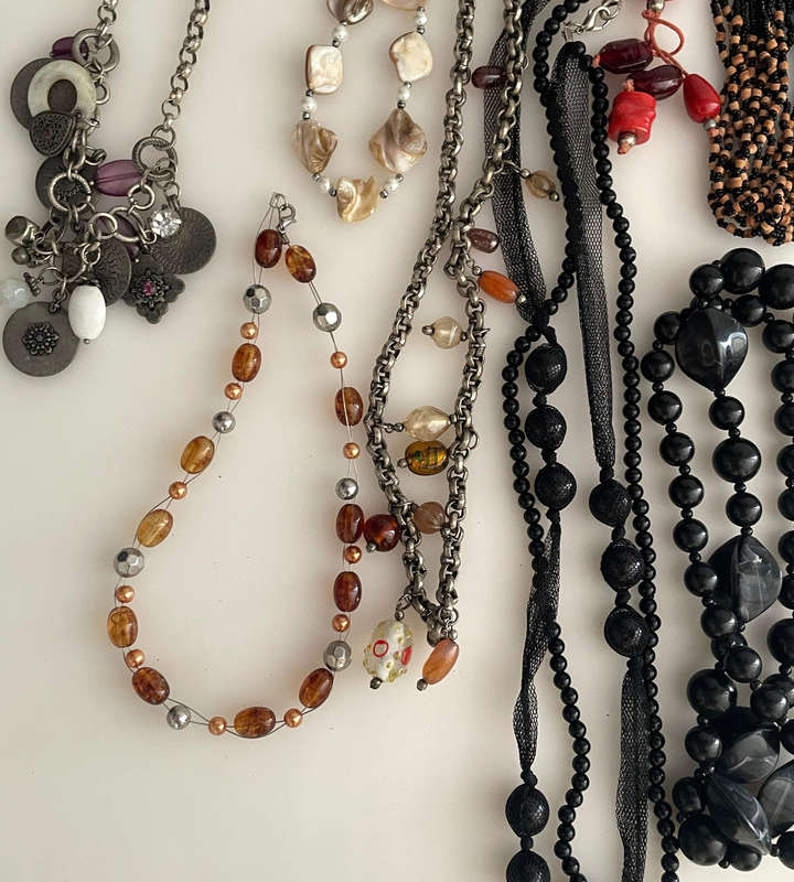 Bulk Lot of 26+ Vintage Costume Jewelry Necklaces - Mixed Style