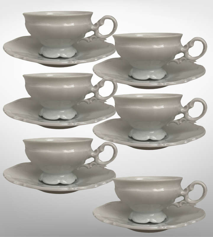 Hutschenreuther Sylvia All-White Tea Set  Crafted in Germany, Discontinued