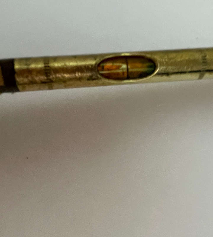 Vintage J. Rabone No. 1190 Boxwood Folding Rule  35 with Protractor Hinge & Spirit Level