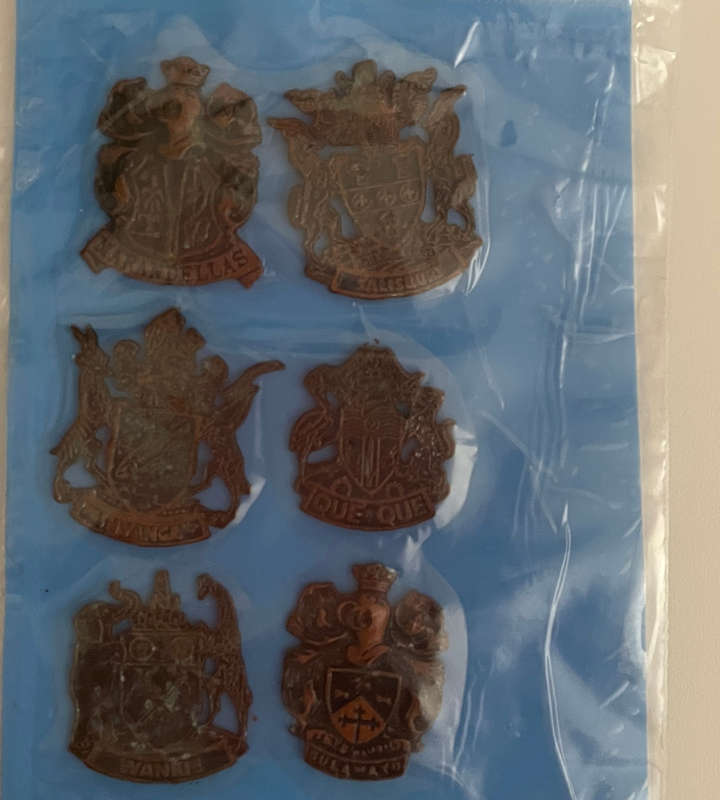 Huge Collection of 66+ Military & Police Pins, Badges & Medals  WWI, Rhodesia, South Africa- Reduced