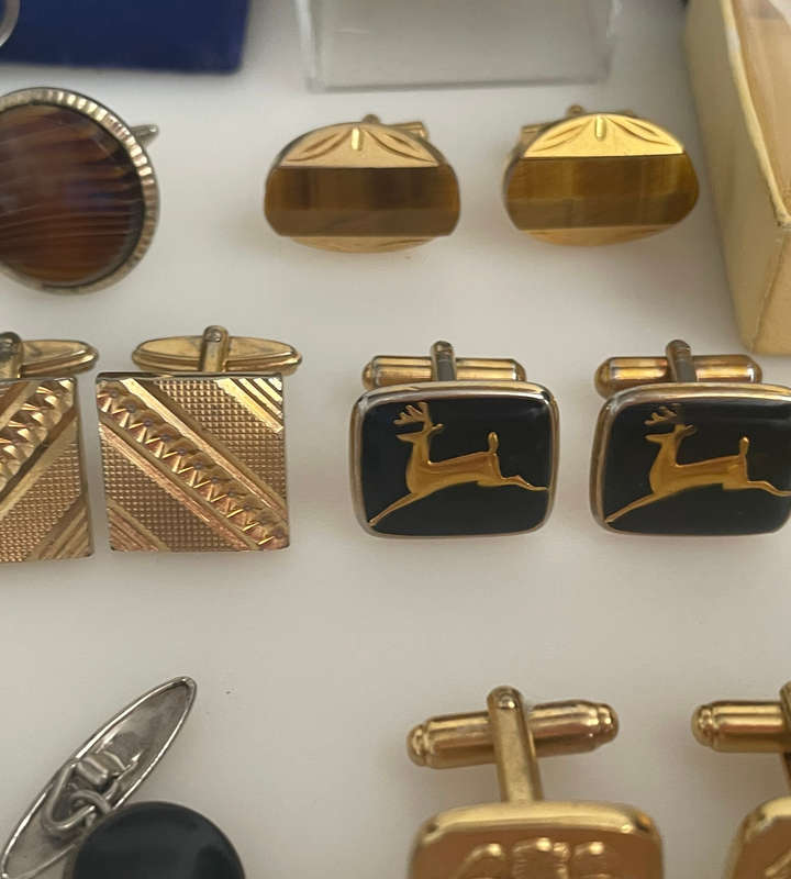Vintage Cufflink & Tie Clip Collection  Mixed Lot | Stratton, Swank, Crown Jewelry