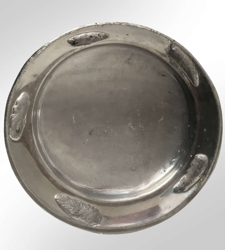 Lot of 5 Pewter Décor Items - Sea Shell Dish, Chilly Dish, Salad Servers, Mask, & Vase