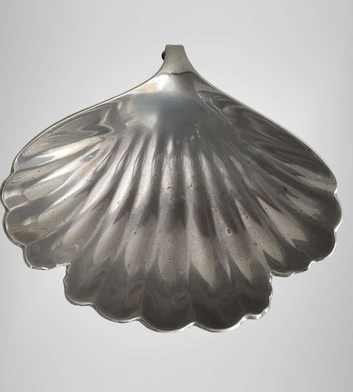 Large 36cm Pewter Shell Fruit Bowl  Kaleidoscope Designs  Statement Centrepiece