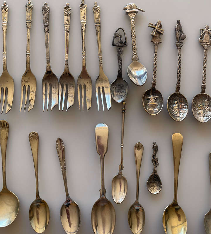 61+ Piece Vintage & Antique Teaspoons and Cake Forks Collection  Sheffield, Sweden