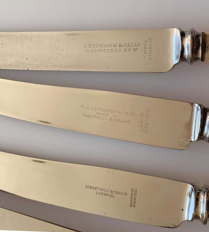 Knife Collection: 35 Knives & 3 Forks - Assorted Sheffield & English Makers - Historical Collectible
