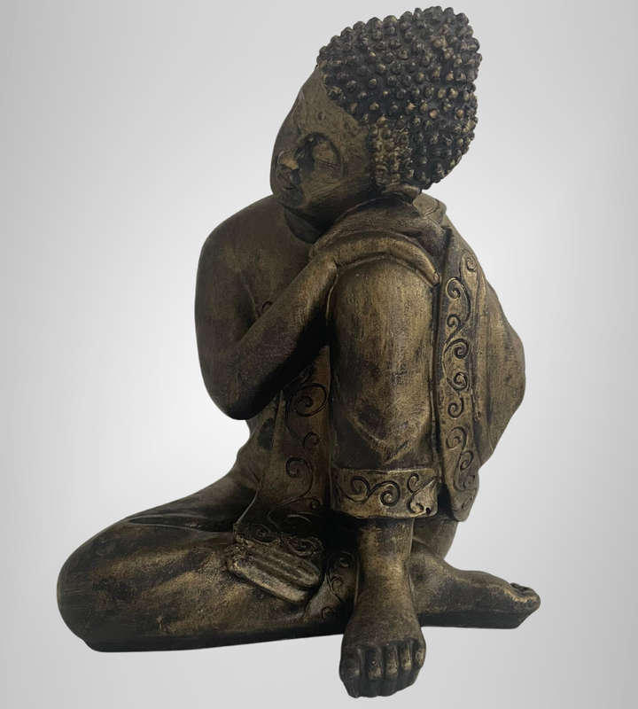 Resting Buddha Statue  23cm  Polyresin  Made in South Africa  Tranquil Design - Decor