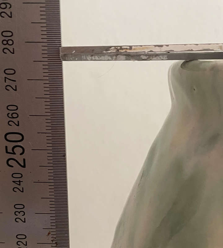 Unique Unmarked Stoneware Vase  Four Faces  Super Heavy Glaze  Brutalist Pottery- Studio Pottery