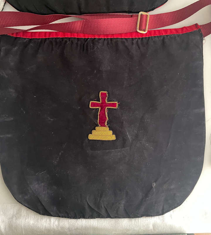 Rare Set of 4 Vintage Masonic Regalia  Rose Croix 30th Degree  Aprons & Sashes