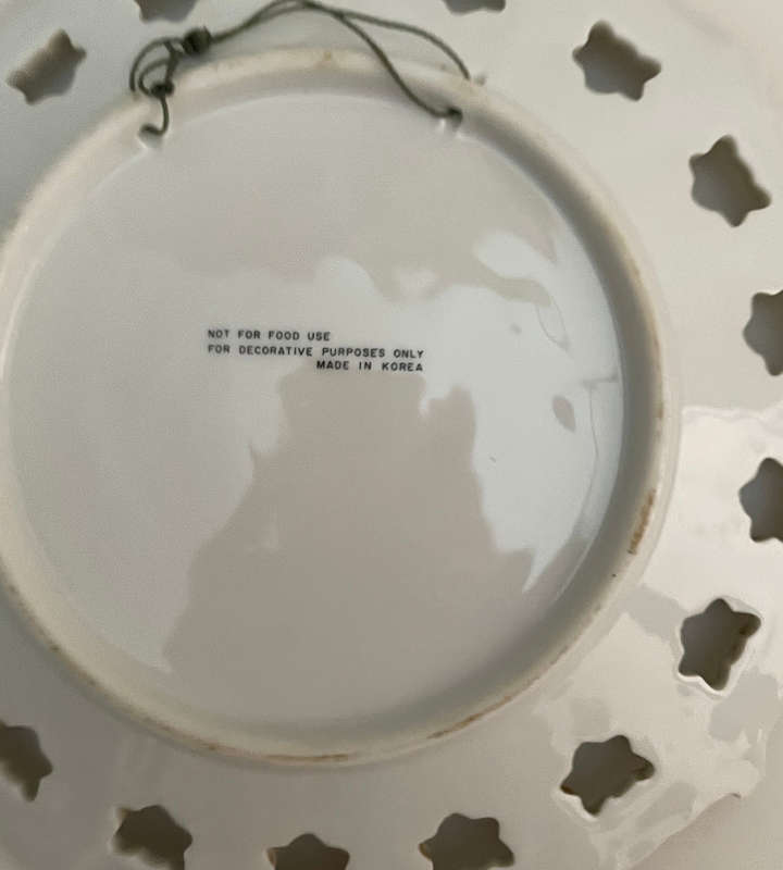 Vintage MCM Florida Souvenir Plate with Gold Trim - Made in Korea (21cm)