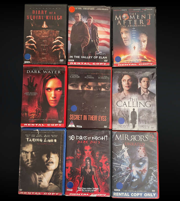 Reduced to clear - 90+ Mixed DVDs  Horror, Thriller, Comedy, Action, Drama & Romance!
