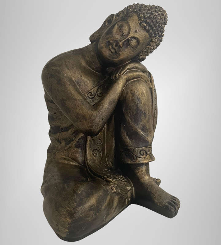 Resting Buddha Statue  23cm  Polyresin  Made in South Africa  Tranquil Design - Decor